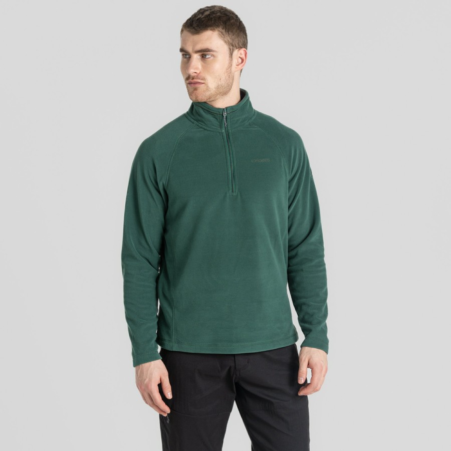 Mens Craghoppers Half Zip Fleece | Men'S Corey Half Zip Fleece - Evergreen