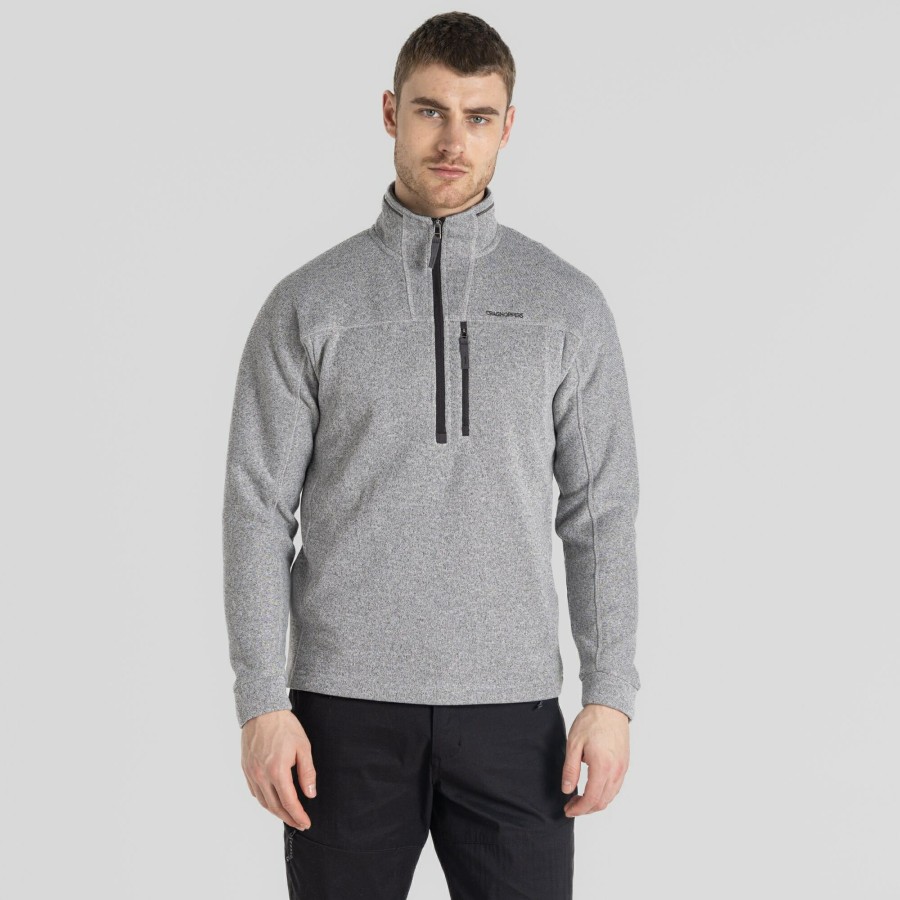 Mens Craghoppers Half Zip Fleece | Men'S Torney Ii Half Zip Fleece - Dove Grey Marl