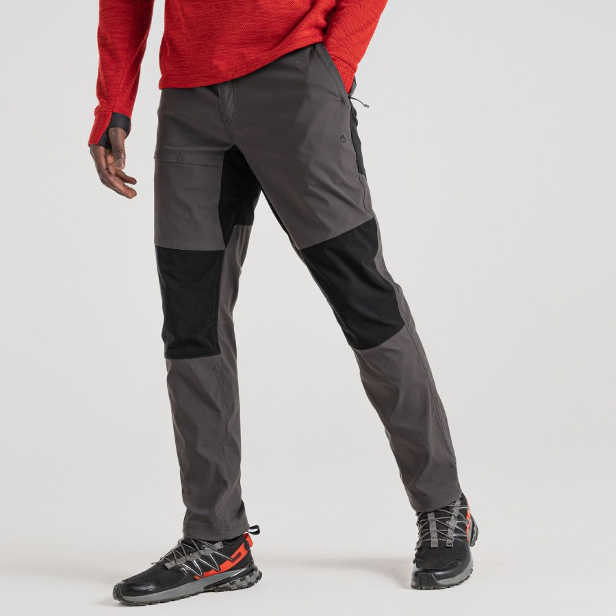 Mens Craghoppers Walking Trousers | Men'S Kiwi Pro Active Trouser - Black Pepper