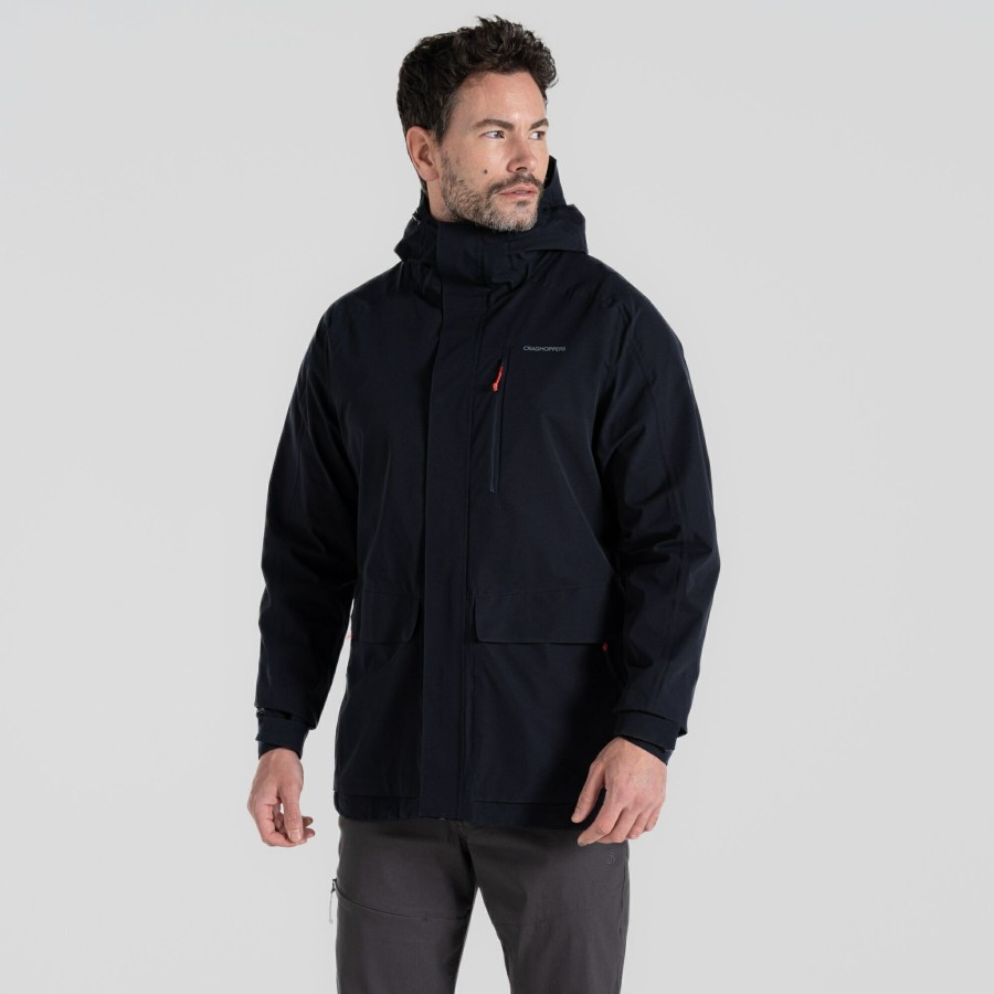 Mens Craghoppers Waterproof Jackets | Men'S Lorton Stretch Waterproof Jacket - Dark Navy