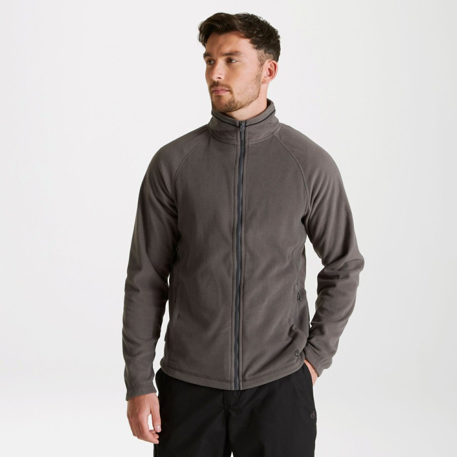 Mens Craghoppers Full Zip Fleece | Men'S Expert Corey 200 Fleece Jacket - Carbon Grey