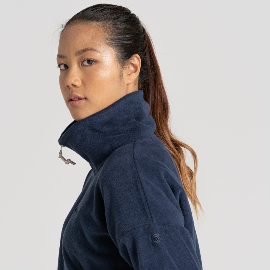 Womens Craghoppers Half Zip Fleece | Women'S Polartec Caprice Half Zip Fleece - Blue Navy