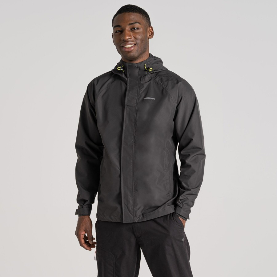 Mens Craghoppers Waterproof Jackets | Men'S Orion Waterproof Jacket - Black Pepper / Apple