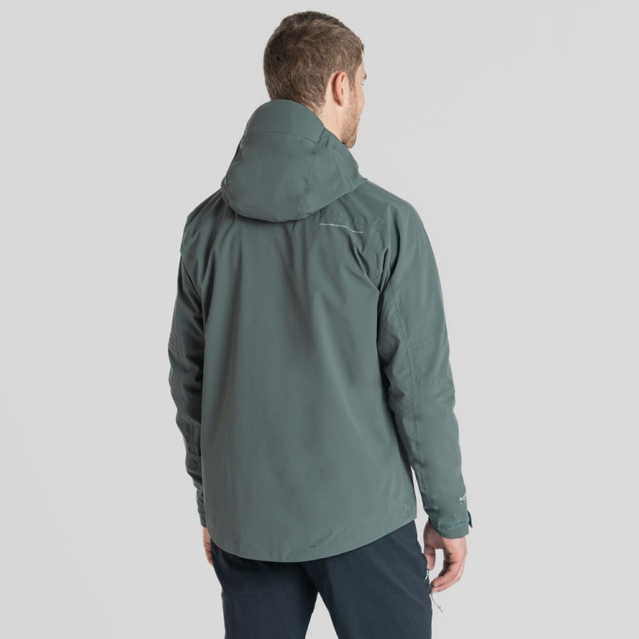 Mens Craghoppers Waterproof Jackets | Men'S Gryffin Stretch Waterproof Jacket - Dark Balsam Green