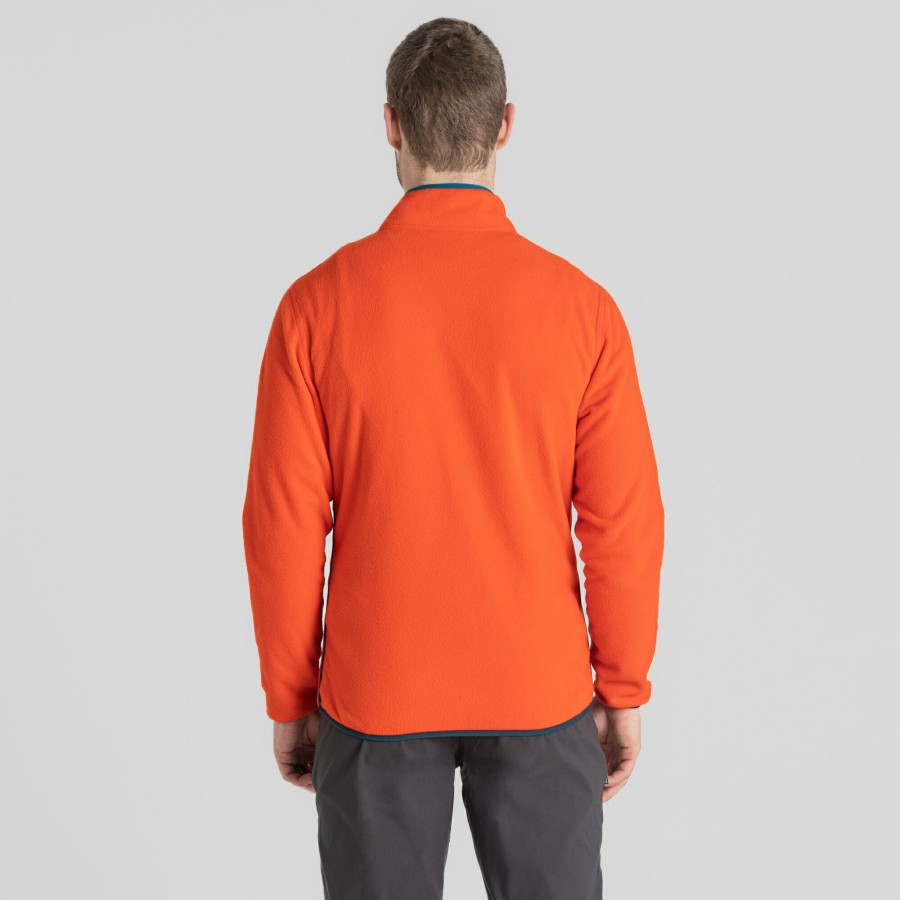 Mens Craghoppers Half Zip Fleece | Men'S Co2 Renu Half Zip Fleece - Macaw Red