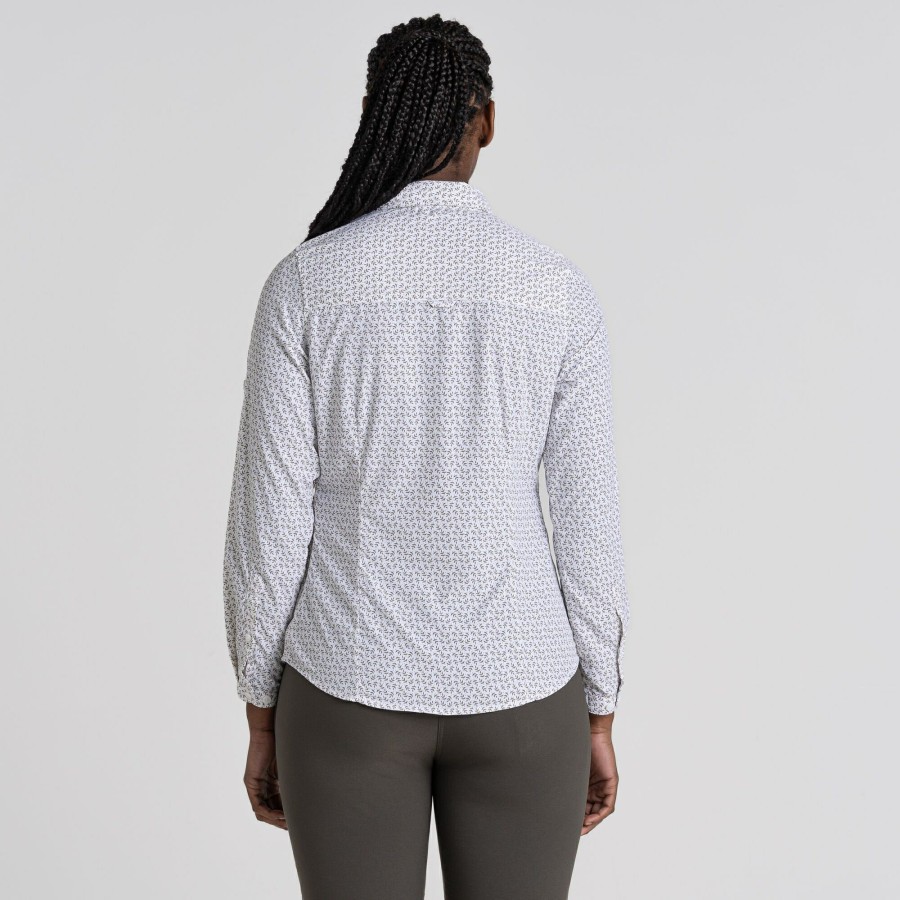 Womens Craghoppers Long Sleeve | Women'S Nosilife Gisele Long Sleeved Shirt - Soft Moss Print