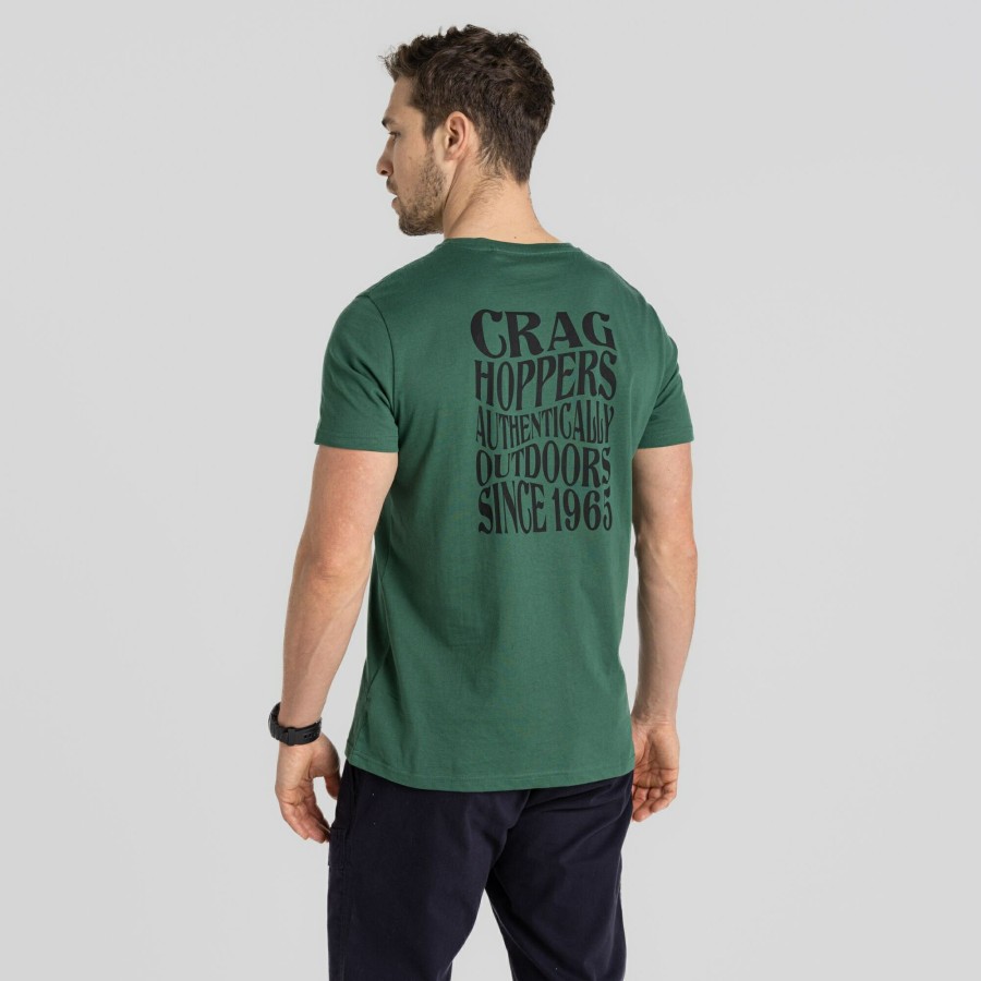 Mens Craghoppers Short Sleeve | Men'S Lucent Short Sleeved T-Shirt - Evergreen Authentic