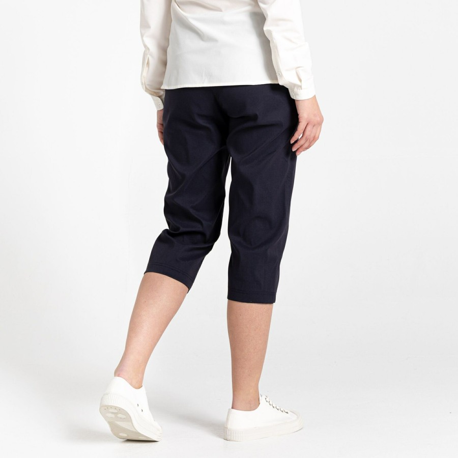 Womens Craghoppers Cropped Trousers | Women'S Kiwi Pro Ii Crop Trousers - Dark Navy