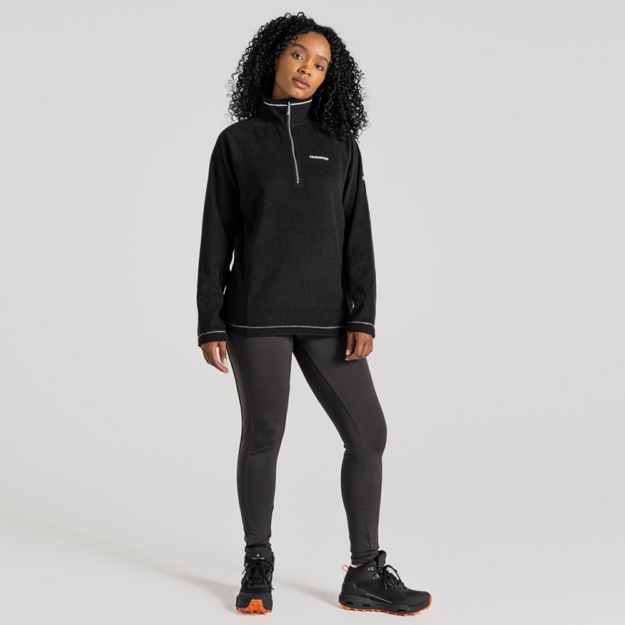 Womens Craghoppers Half Zip Fleece | Women'S Miska Half Zip Fleece - Black