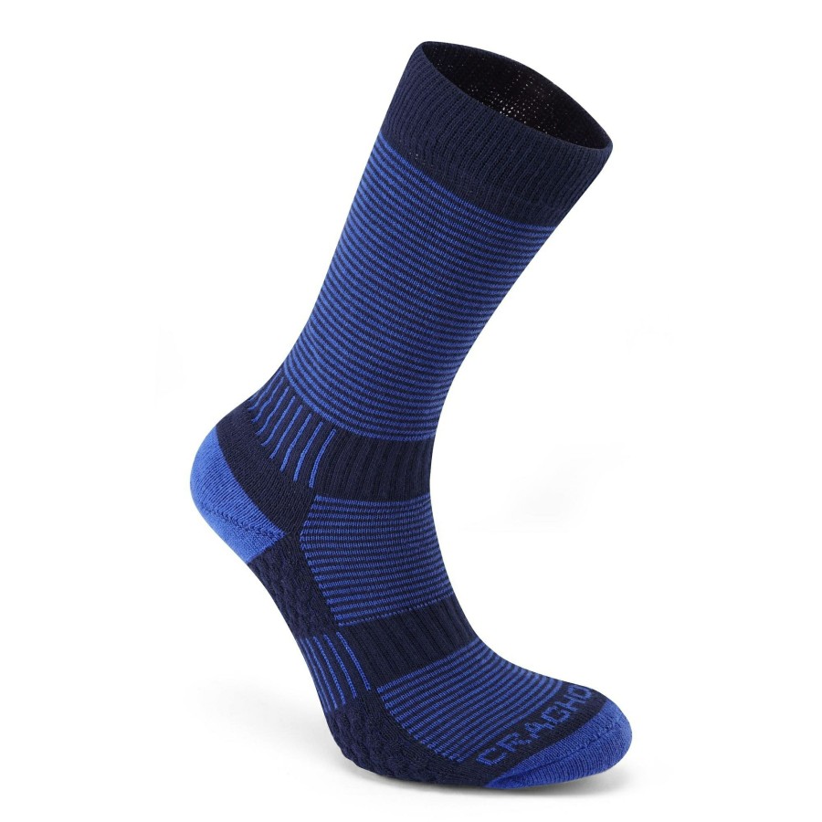 Mens Craghoppers Socks | Men'S Heat Regulating Travel Sock - Bright Blue / Dark Navy