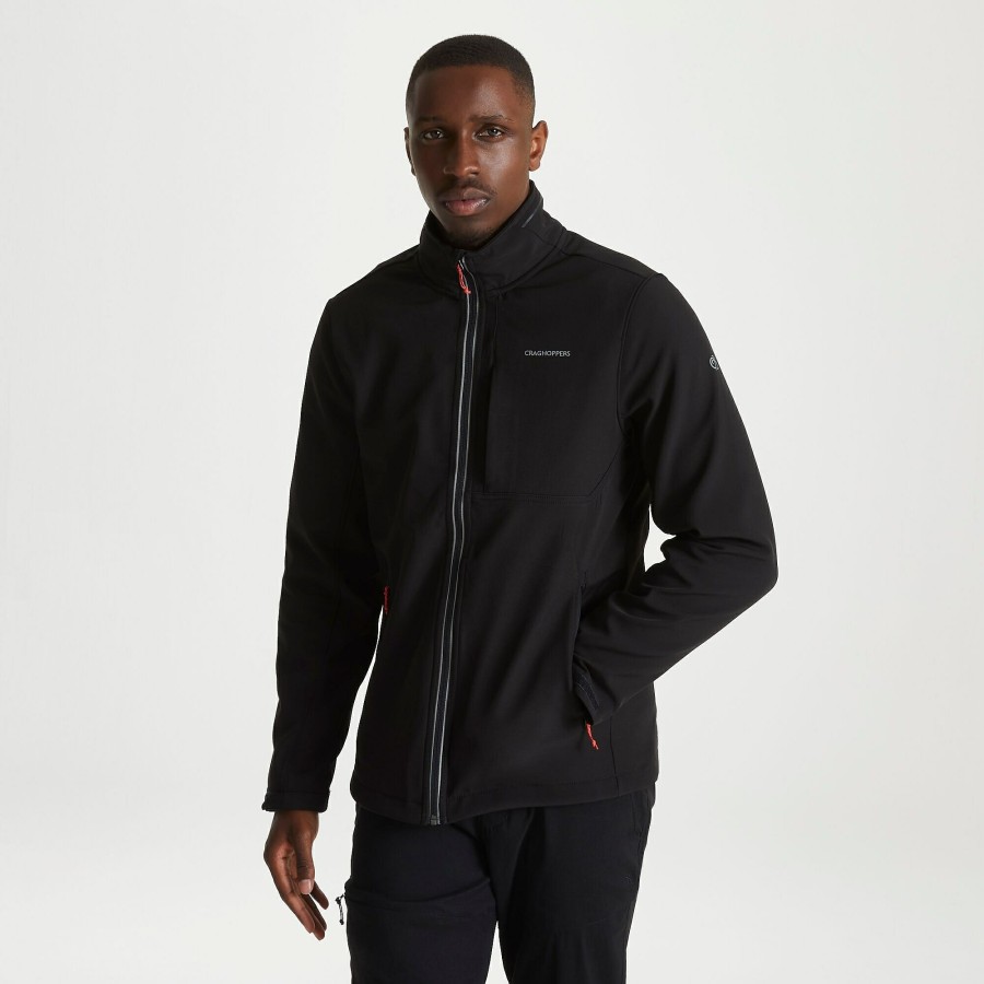 Mens Craghoppers Softshell Jackets | Men'S Altis Lightweight Jacket - Black