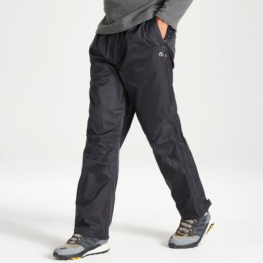 Womens Craghoppers Waterproof Trousers | Ascent Over Trousers - Black