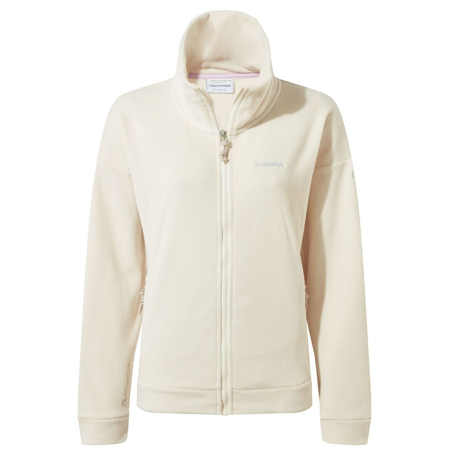 Womens Craghoppers Full Zip Fleece | Women'S Polartec Caprice Full Zip Fleece - Ecru