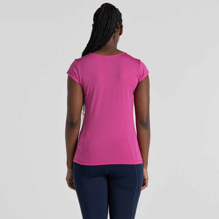 Womens Craghoppers Short Sleeve | Women'S Atmos Short Sleeved T-Shirt - Fuchsia