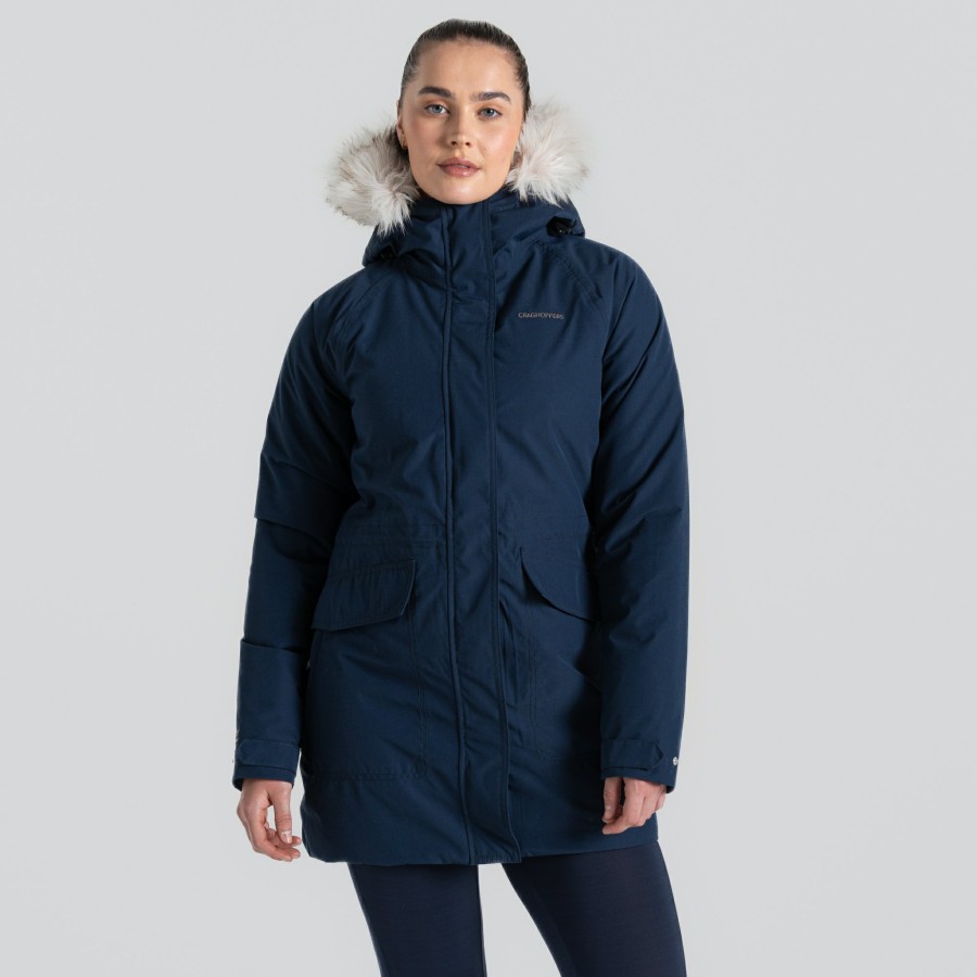 Womens Craghoppers Insulated Jackets | Women'S Sorcha Waterproof Jacket - Blue Navy Marl