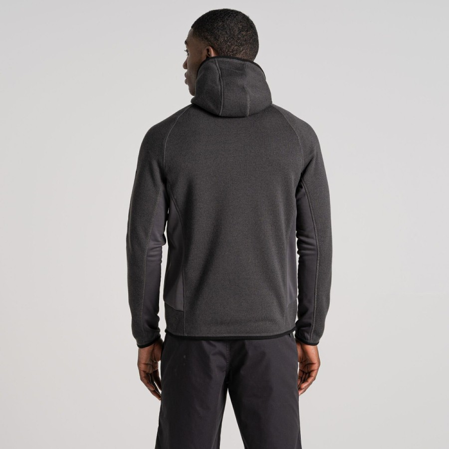 Mens Craghoppers Full Zip Fleece | Men'S Mannix Full Zip Fleece - Black Pepper Marl