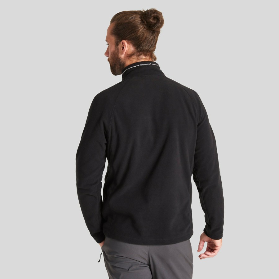 Mens Craghoppers Half Zip Fleece | Men'S Corey Half Zip Fleece - Black