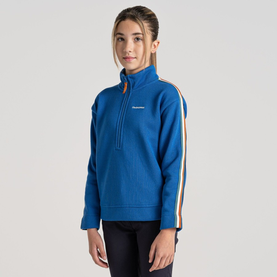 Kids Craghoppers Half Zip Fleece | Kid'S Rey Half Zip Fleece - Bolt Blue