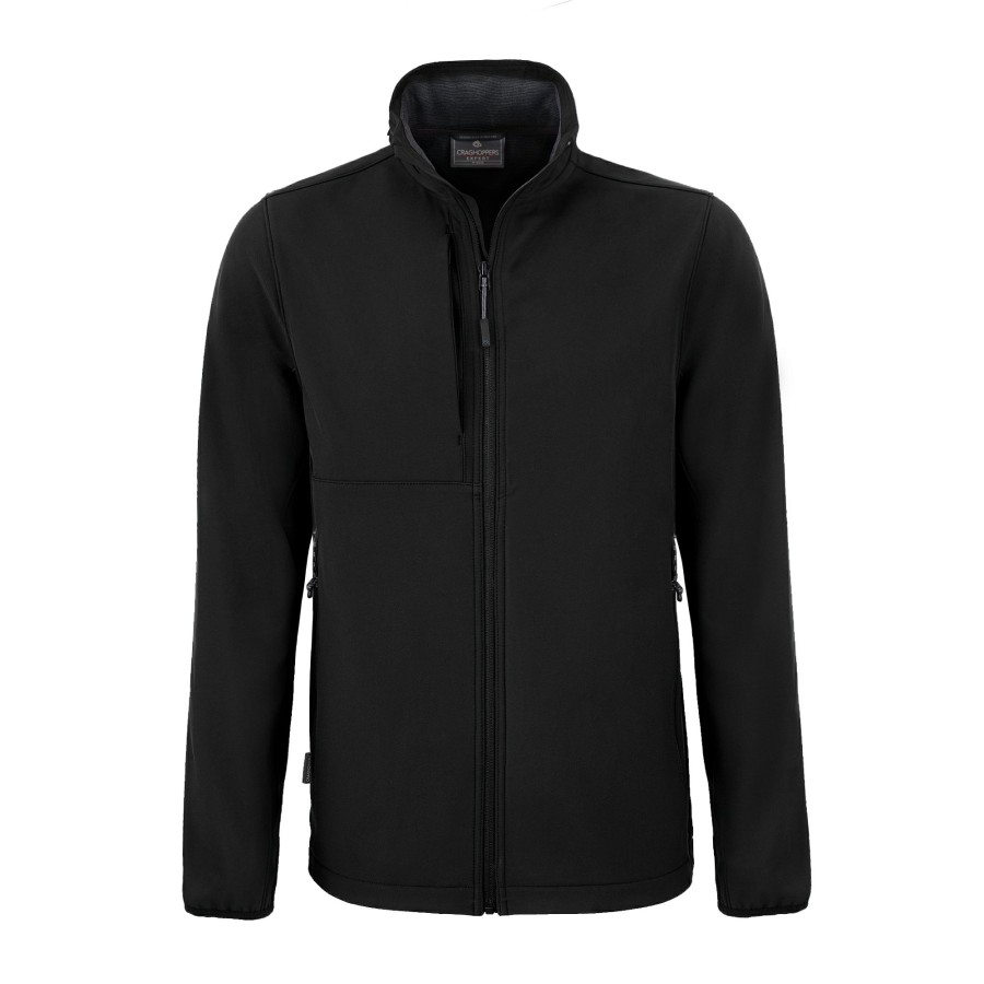 Mens Craghoppers Softshell Jackets | Men'S Expert Basecamp Softshell Jacket - Black