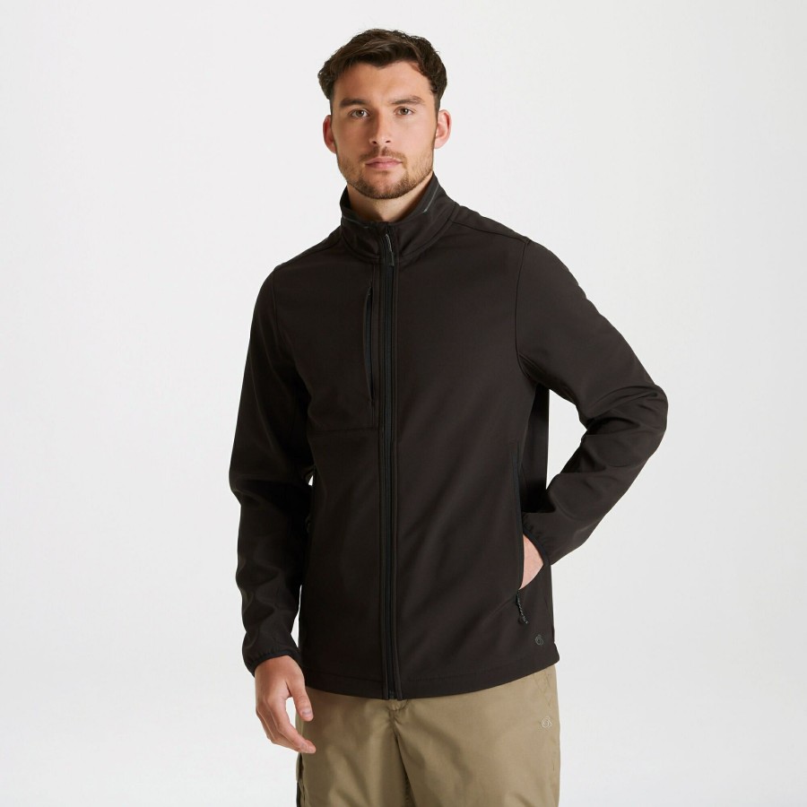 Mens Craghoppers Softshell Jackets | Men'S Expert Basecamp Softshell Jacket - Black