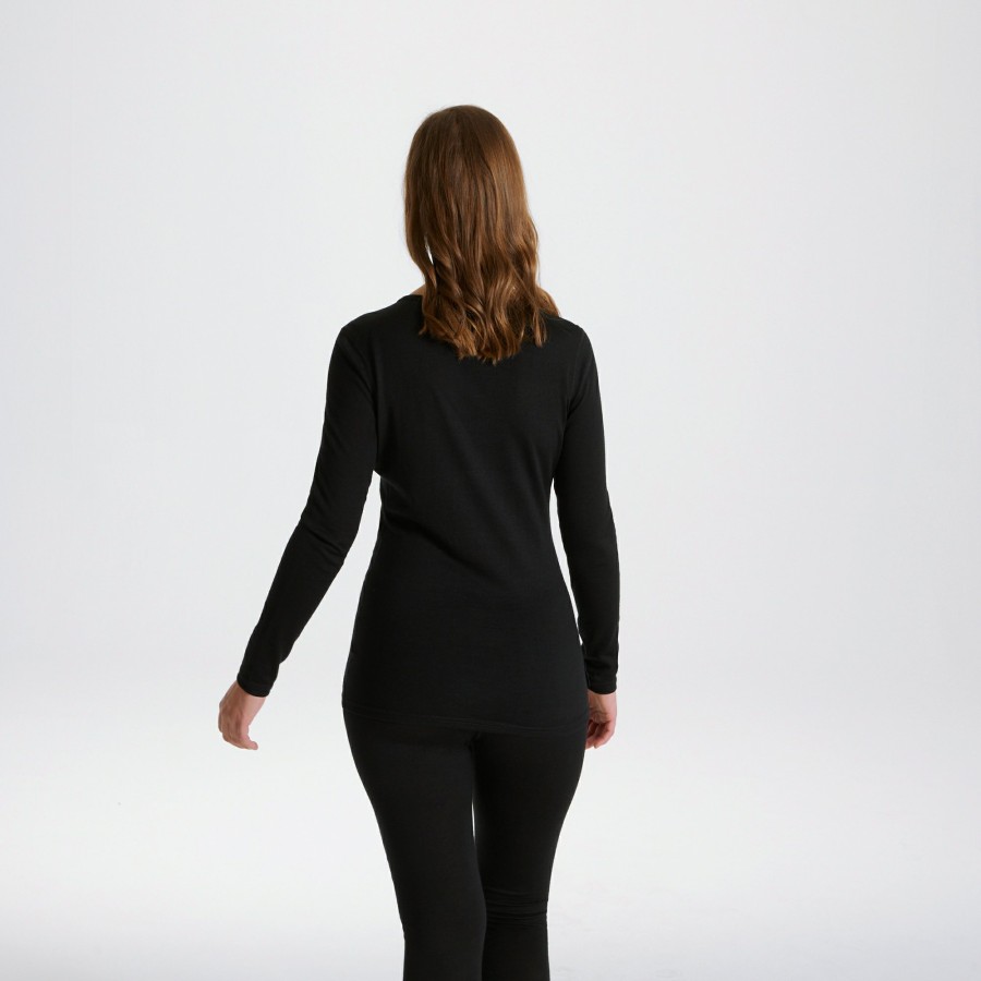 Womens Craghoppers Long Sleeve | Women'S Merino Crew Neck Long Sleeved Baselayer Ii - Black