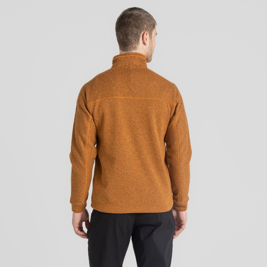 Mens Craghoppers Half Zip Fleece | Men'S Torney Ii Half Zip Fleece - Pumpkin Spice Marl