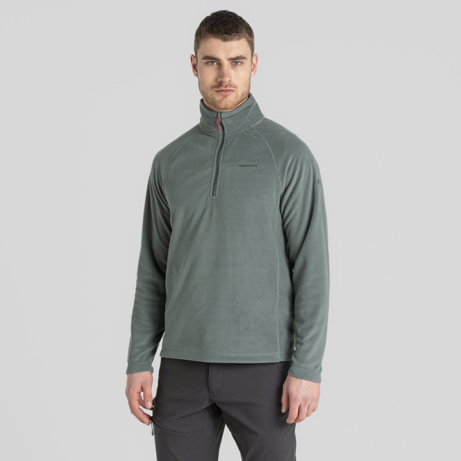 Mens Craghoppers Half Zip Fleece | Men'S Corey Half Zip Fleece - Balsam Green