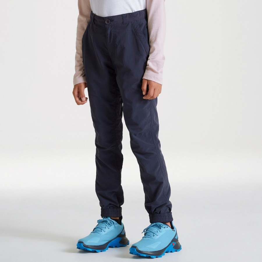 Kids Craghoppers Zip Off Trousers | Nosilife Terrigal Convertible Trousers - Blue Navy