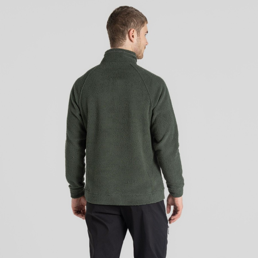 Mens Craghoppers Half Zip Fleece | Men'S Karlton Half Zip Fleece - Dark Fern