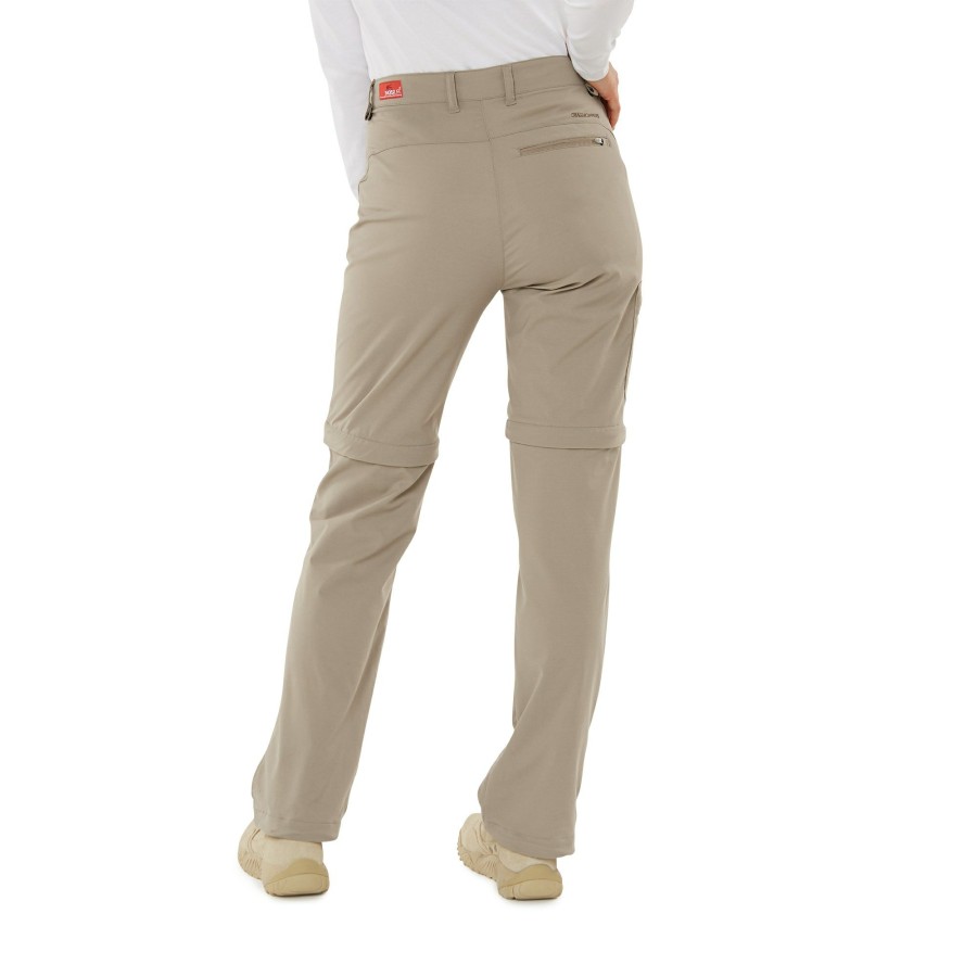 Womens Craghoppers Zip Off Trousers | Women'S Nosilife Pro Ii Convertible Trousers - Mushroom