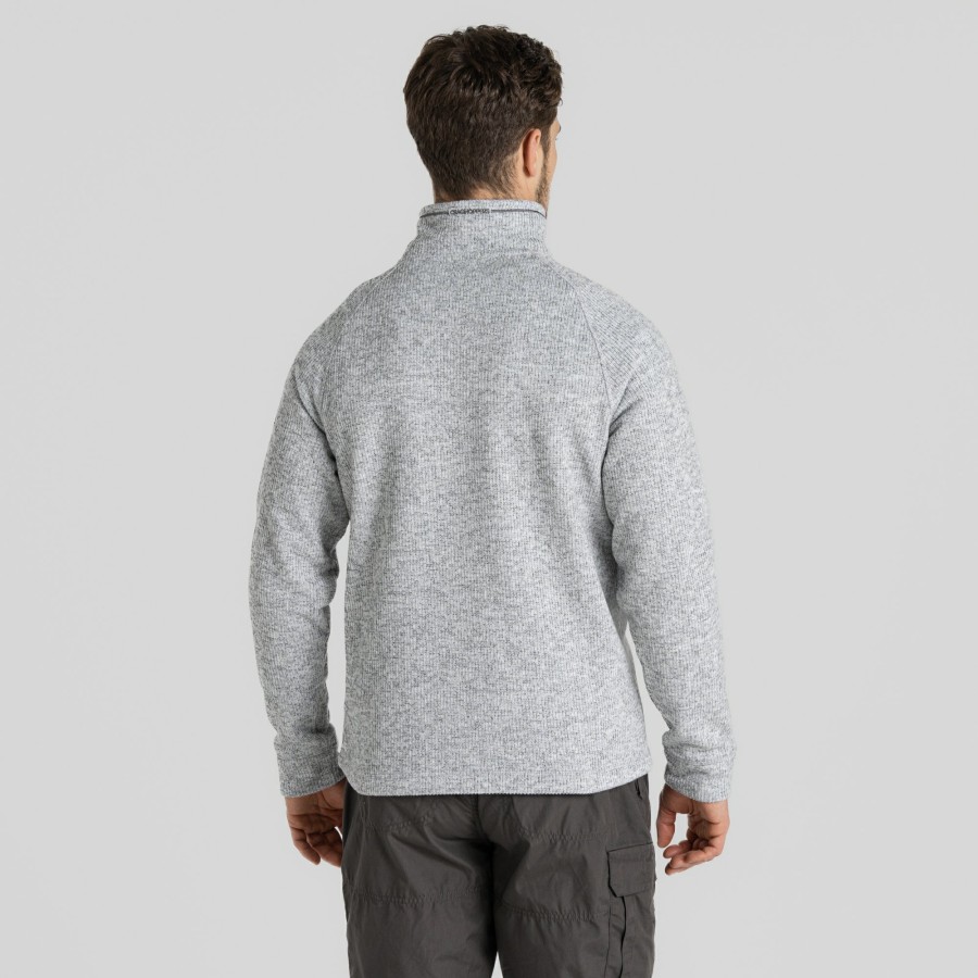 Mens Craghoppers Half Zip Fleece | Men'S Wole Half Zip Fleece - Soft Grey Marl