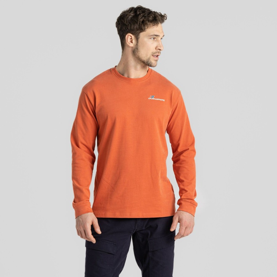 Mens Craghoppers Long Sleeve | Men'S Dillisk Long Sleeved Top - Red Clay