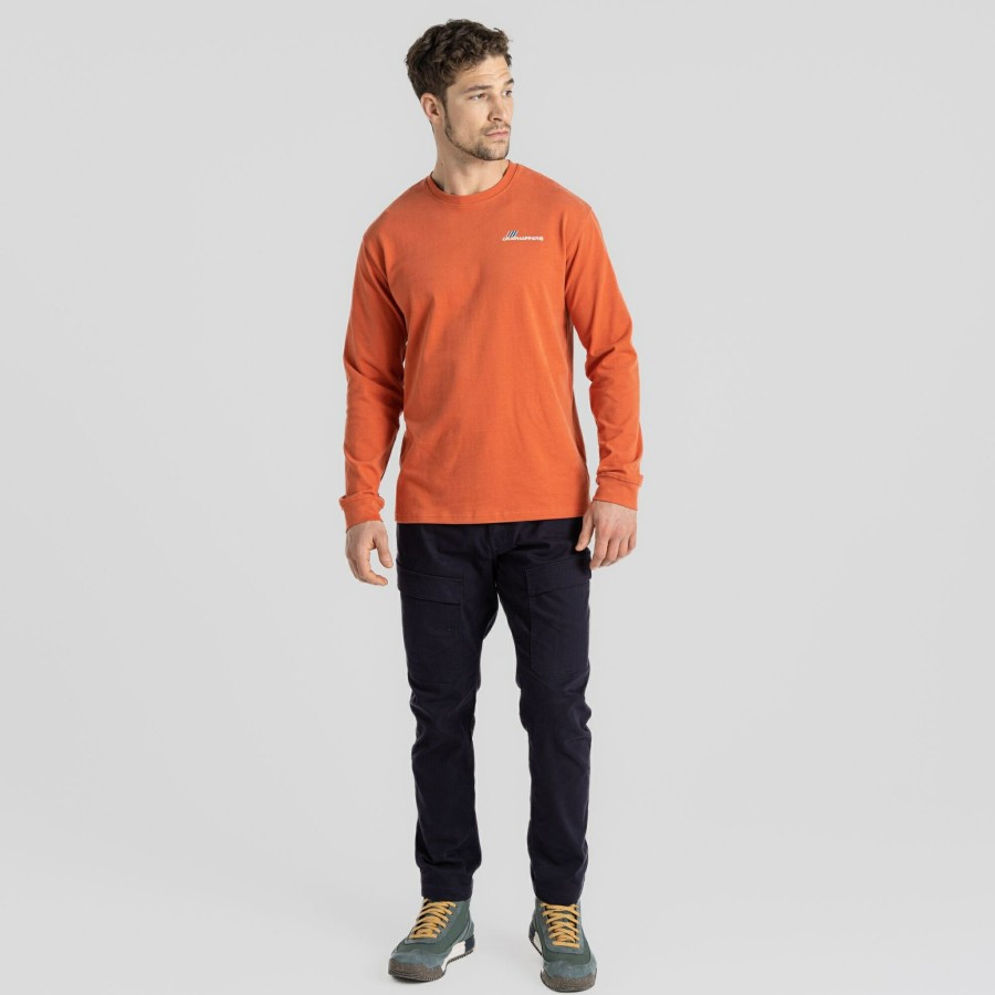 Mens Craghoppers Long Sleeve | Men'S Dillisk Long Sleeved Top - Red Clay