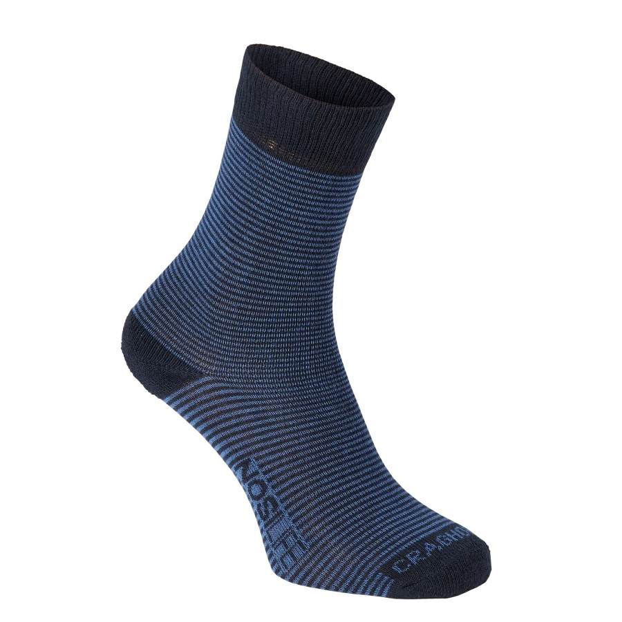 Womens Craghoppers Socks | Women'S Nosilife Travel Twin Pack Socks - Dark Navy / Soft Denim