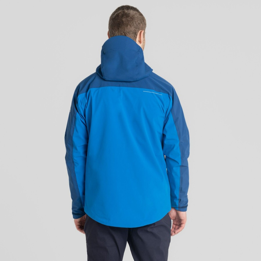 Mens Craghoppers Waterproof Jackets | Men'S Gryffin Stretch Waterproof Jacket - Titan Blue / Dark Titan Blue