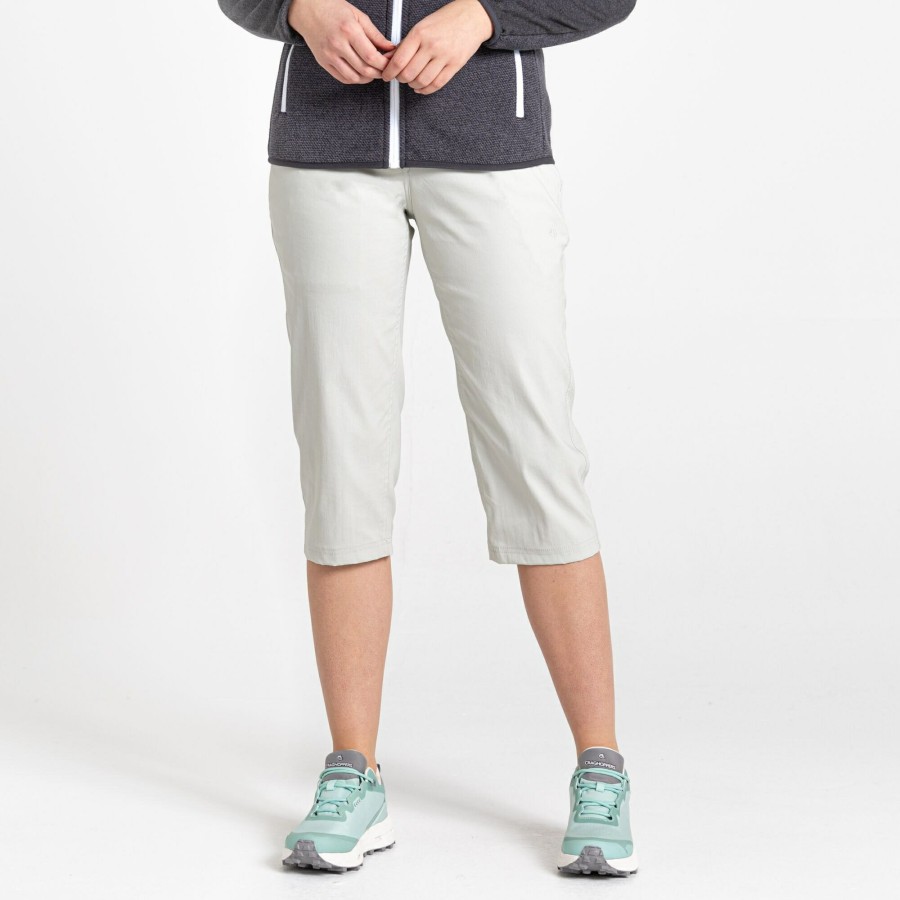 Womens Craghoppers Cropped Trousers | Women'S Kiwi Pro Ii Crop Trousers - Dove Grey