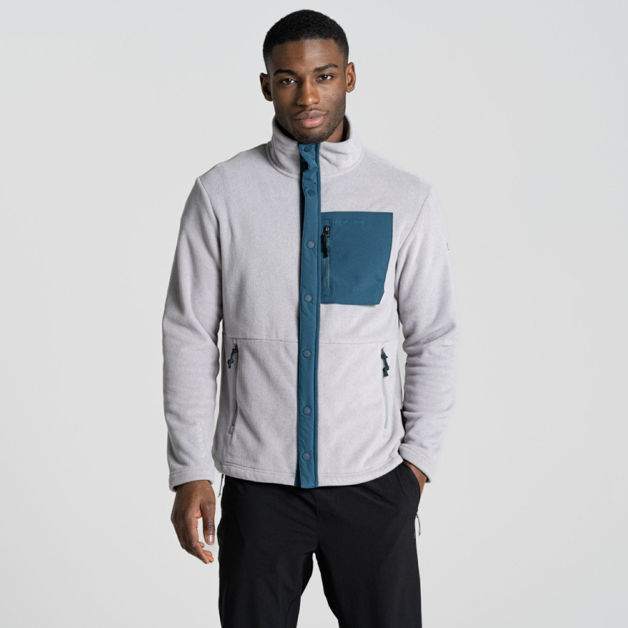 Mens Craghoppers Full Zip Fleece | Men'S Polartec Argo Full Zip Fleece - Soft Grey Marl