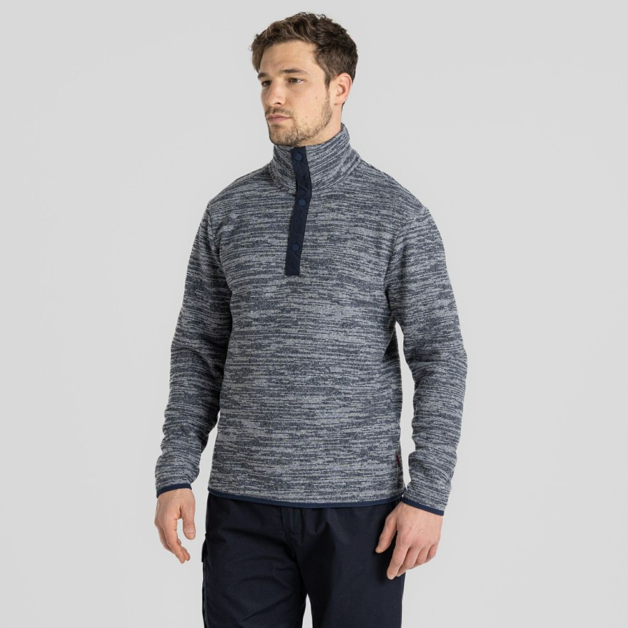 Mens Craghoppers Sweatshirts | Men'S Finnian Overhead - Blue Navy Marl