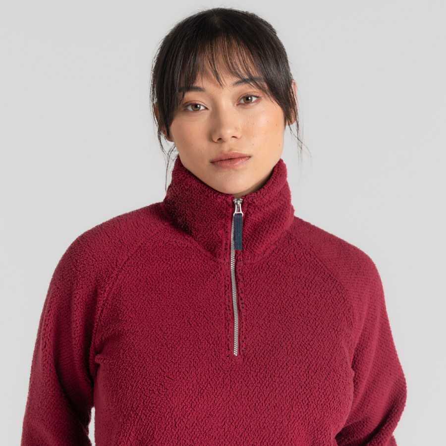 Womens Craghoppers Half Zip Fleece | Women'S Raya Half Zip Fleece - Mulberry Jam