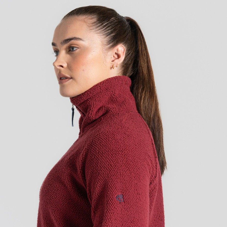 Womens Craghoppers Half Zip Fleece | Women'S Raya Half Zip Fleece - Mulberry Jam