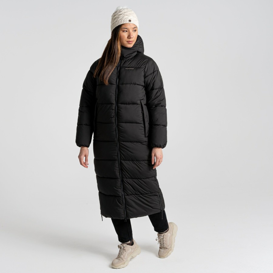 Womens Craghoppers Insulated Jackets | Women'S Narlia Insulated Hooded Jacket - Black