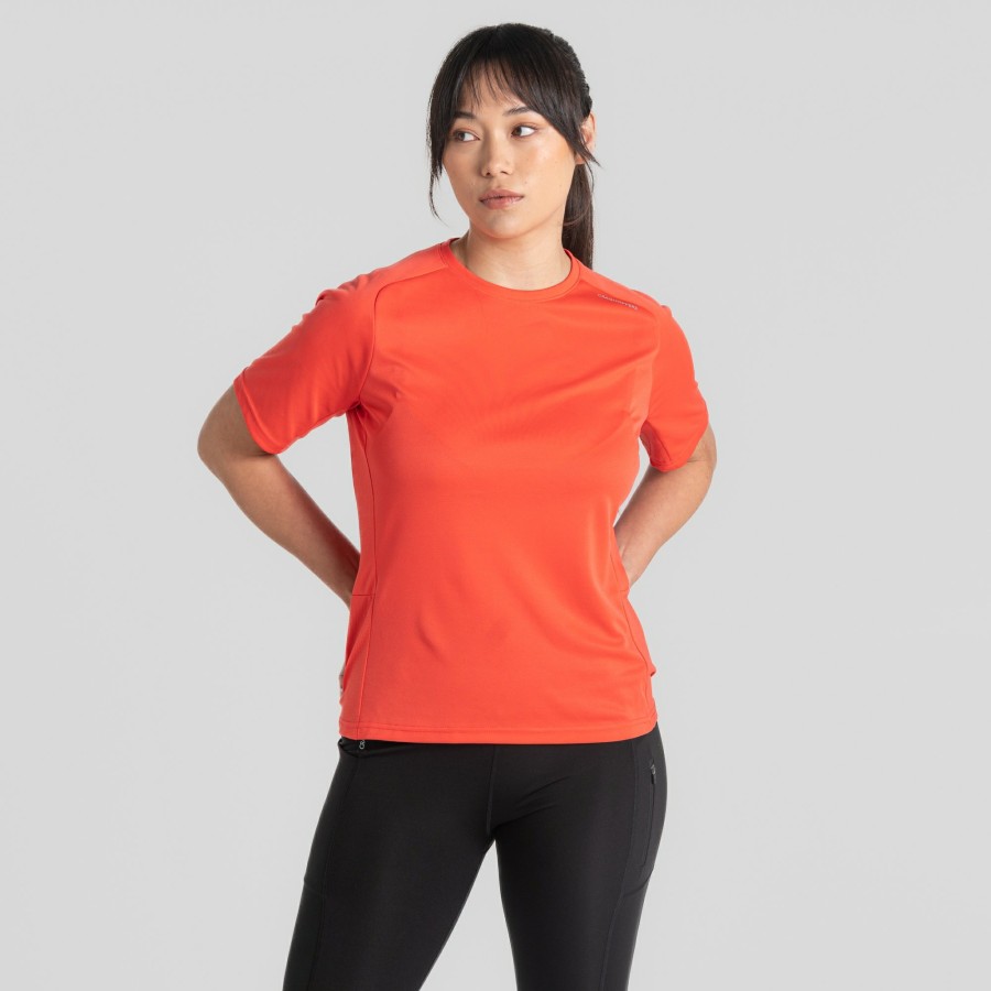 Womens Craghoppers Short Sleeve | Women'S Dynamic Pro Short Sleeve T-Shirt - Rose Coral