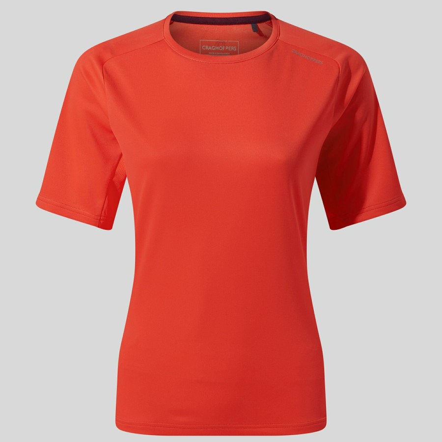 Womens Craghoppers Short Sleeve | Women'S Dynamic Pro Short Sleeve T-Shirt - Rose Coral