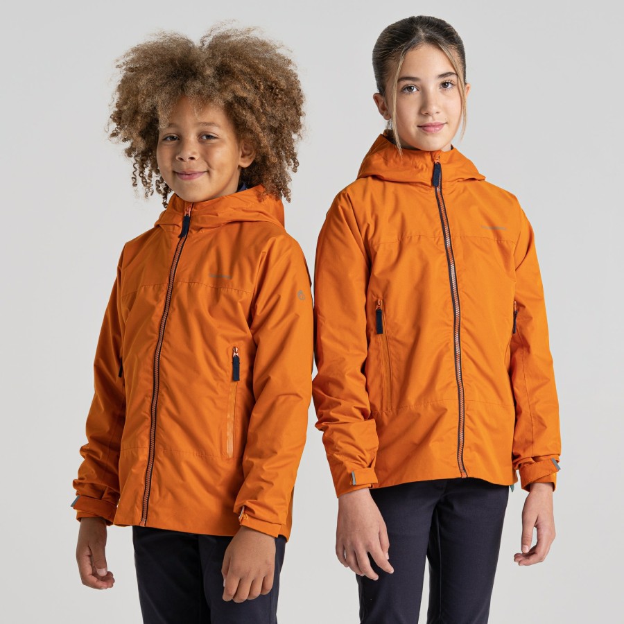 Kids Craghoppers Waterproof Jackets | Kid'S Tobin Waterproof Jacket - Canyon Orange