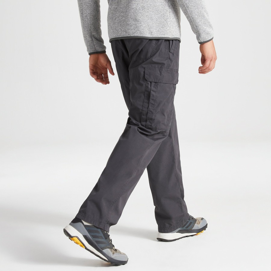 Mens Craghoppers Cargo Trousers | Men'S Kiwi Classic Trousers - Black Pepper