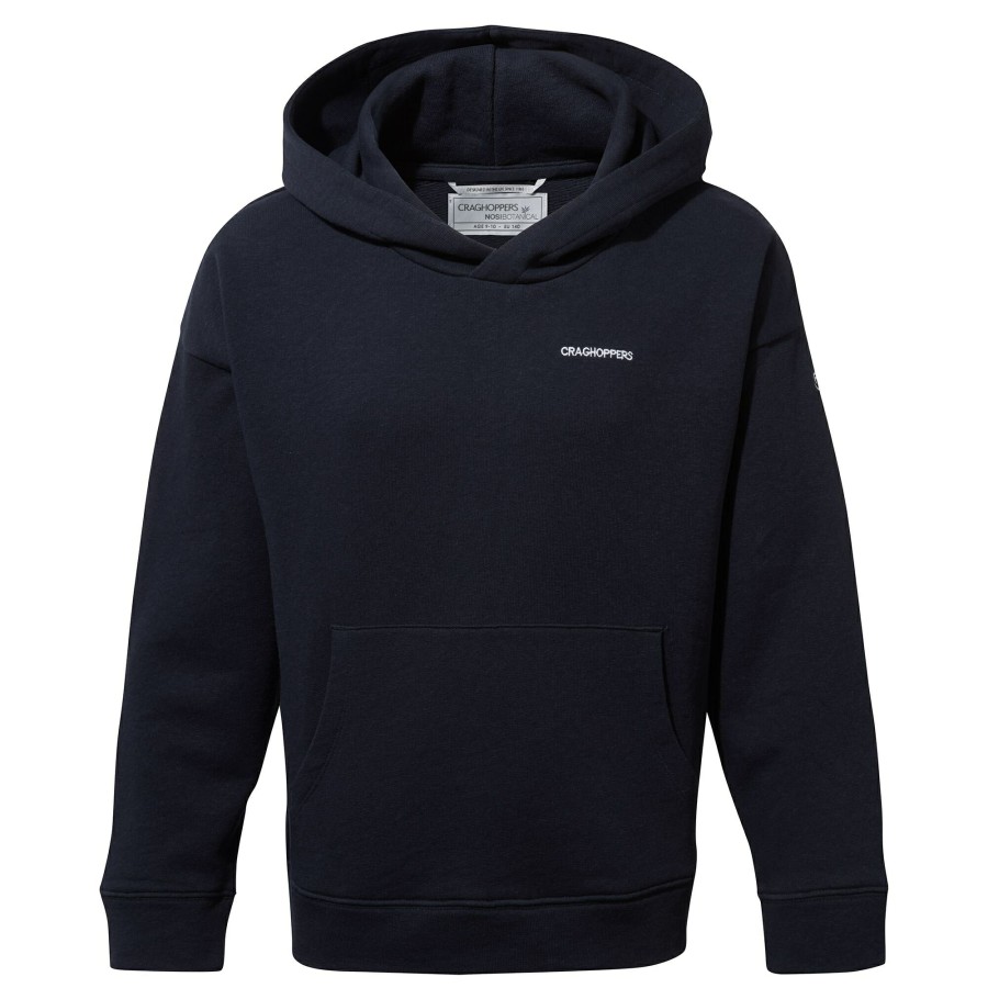 Kids Craghoppers Long Sleeve | Nosibotanical Madray Hooded Top - Blue Navy