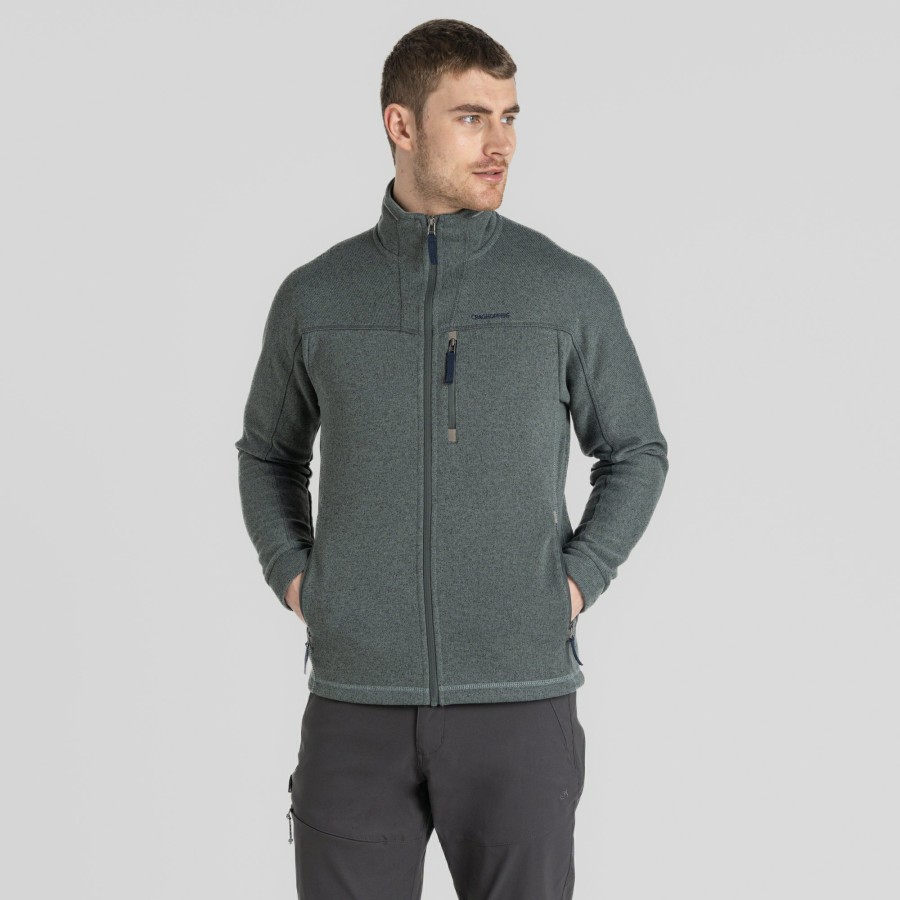 Mens Craghoppers Full Zip Fleece | Men'S Torney Ii Full Zip Fleece - Balsam Green Marl