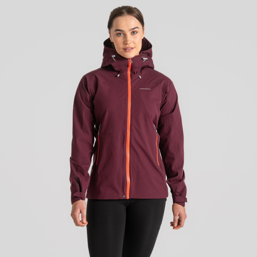 Womens Craghoppers Waterproof Jackets | Women'S Dynamic Waterproof Pro Ii Jacket - Deep Violet