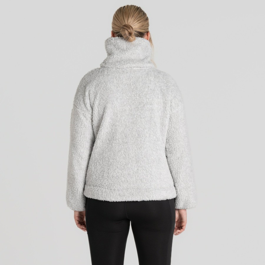 Womens Craghoppers Full Zip Fleece | Women'S Bronagh Full Zip Fleece - Light Grey Marl