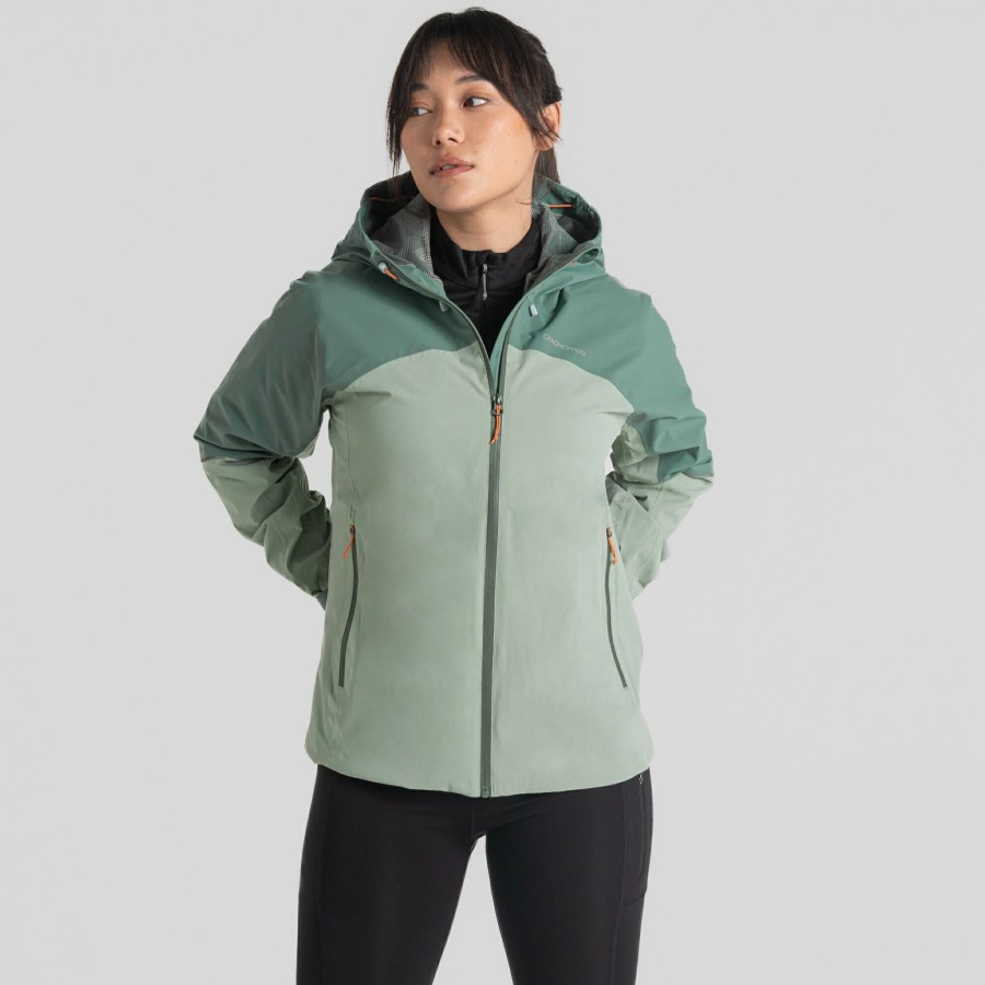 Womens Craghoppers Waterproof Jackets | Women'S Aisling Waterproof Jacket - Frosted Pine / Meadow Haze